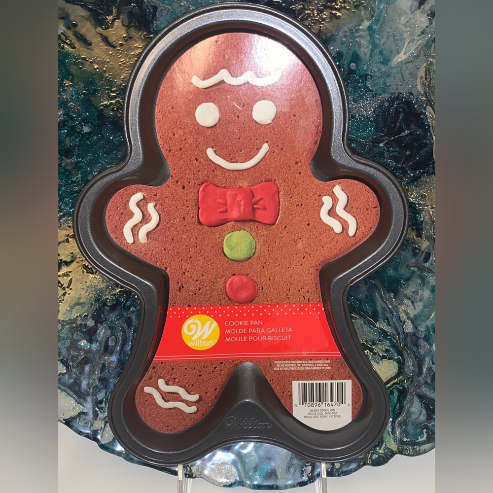 10” Gingerbread Cookie Man Mold Non Stick Pan Christmas Holiday Baking NEW